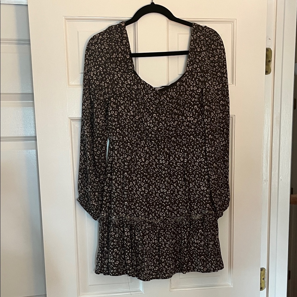 Altar'd State Black Floral Mini Dress